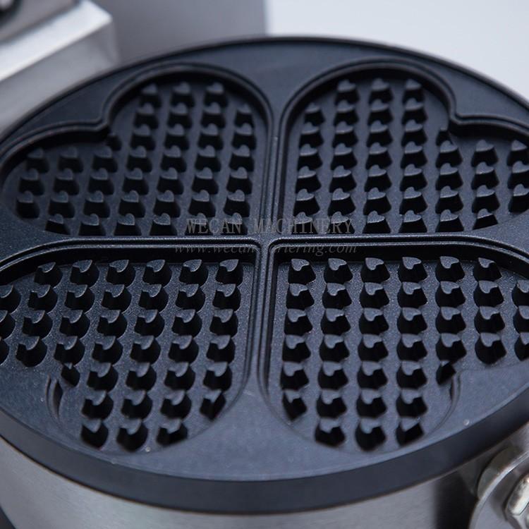 four segments  heart waffle maker